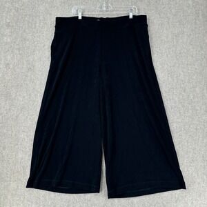 Chicos Slinky Knit Pants Womens XLP Wide Leg Stretch Pull On Pockets Stretchy‎